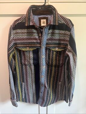 The Territory Ahead Golden Ratio Energico Jacquard Overshirt Jacket Size MT